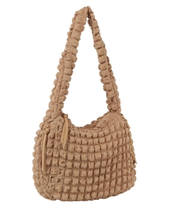 Fluke Puffy Shoulder Bag Hobo DX-0211 TAUPE